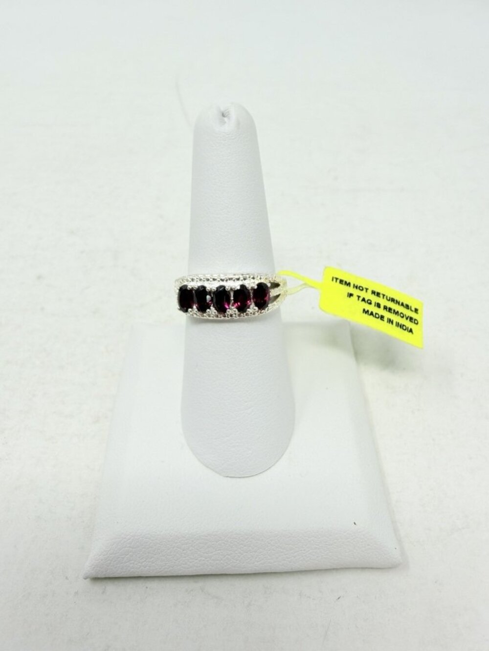Shop LC Purple Orissa Rhodolite Garnet Size 7 Ring in Sterling Silver 5508